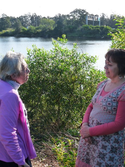 Margaret Slowgrove and daughter Karen Maber where Frypan Island was in Botany Swamps